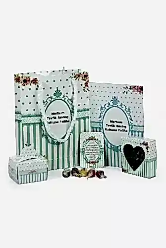 Hediyelik 5'li Mevlüt Seti İsme Özel Etiketli Çantalı Tesbihli, Magnetli, Yasin Kitabı - Yeşil 