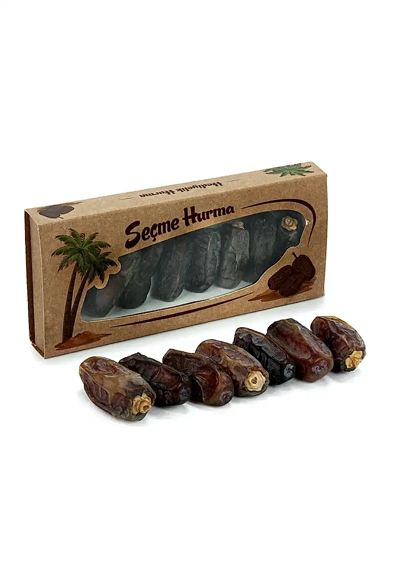 Hediyelik 7 li Özel Kutulu Hurma, İftarlık İkramlık Medine Mebrum Hurması - 2
