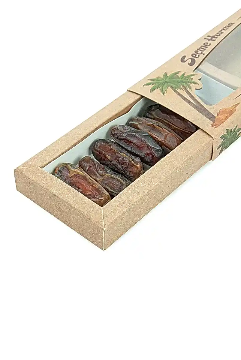 Hediyelik 7 li Özel Kutulu Hurma, İftarlık İkramlık Medine Mebrum Hurması - 6