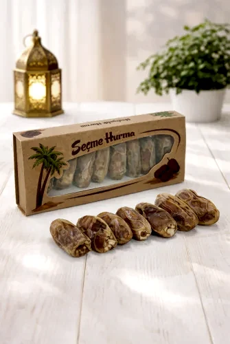 Hediyelik 7 li Özel Kutulu Hurma, İftarlık İkramlık Medine Sugai Hurması 