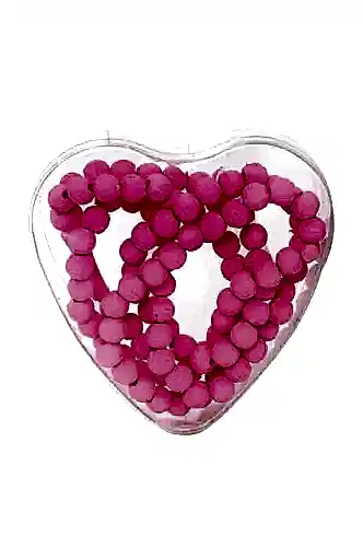 Hediyelik Tesbih - Gül Kokulu - Kalp Kutulu - Pembe Renk - Bebek Mevlid Hediyeliği 