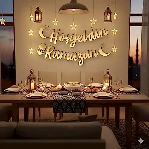Hoşgeldin Ramazan Banner Yazı, Dekoratif Ramazan Köşesi Süslemesi - ihvanonline (1)