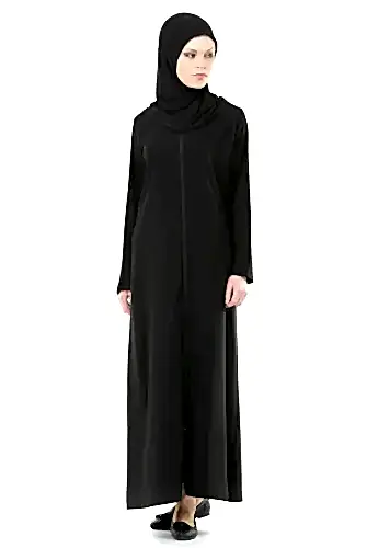 İhvan 5008-1 Siyah Pratik Kendinden Örtülü Namaz Elbisesi - 1