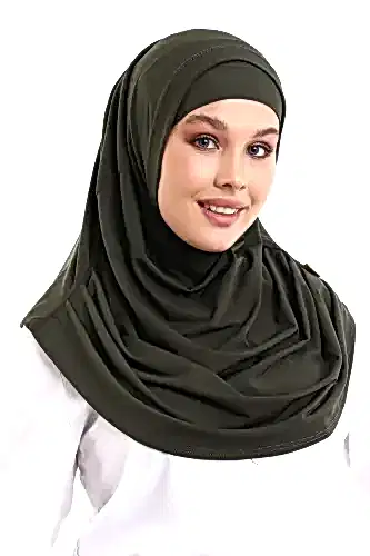 Yetişkin Pratik Eşarp Haki Renk - 1