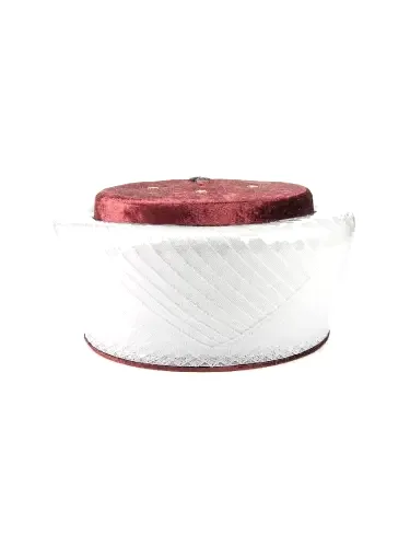 İmam Sarığı - Koruyuculu Çapraz Sarım - Püsküllü Sarık - Bordo - 1