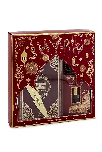 İngilizce Mealli Medine Hatlı Kuranı Kerim ve Seccade Seti Kırmızı - ihvanonline (1)