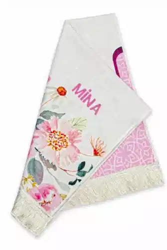 İsme Özel İşlemeli Dijital Baskılı Kız Çocuk Seccadesi - İhvan (1)