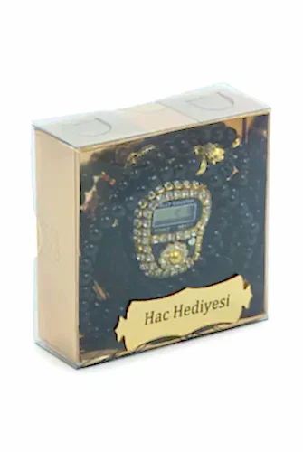 İsme Özel Kutulu İnci Tesbihli Taşlı Zikirmatik Mevlüt Hediyesi Siyah - ihvanonline (1)