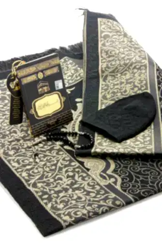 Babalar Günü Hediyesi Kabe Konseptli Damat Bohçasına Uygun Hediyelik Çeyizlik Seccade Seti - İhvan (1)
