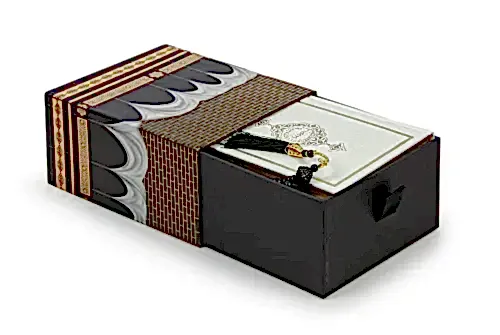 Kabe Kutulu Damat Gelin Bohçasına Uygun Bilgisayar Hatlı Kuranı Kerim Çeyizlik Seccade Seti - İhvan (1)