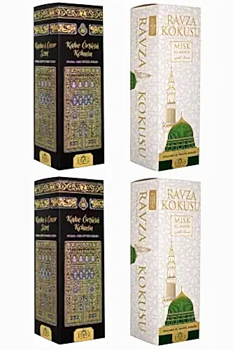 Kabe Örtüsü Kokusu 2 Adet Ve Medine Ravza Kokusu Sprey 2 Adet 400 Ml. - 1