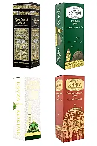 Kabe Örtüsü Kokusu Mescidi Aksa Kokusu Medine Ravza kokusu Ve Kubbetül Sahra Kokusu Sprey 400 Ml. 