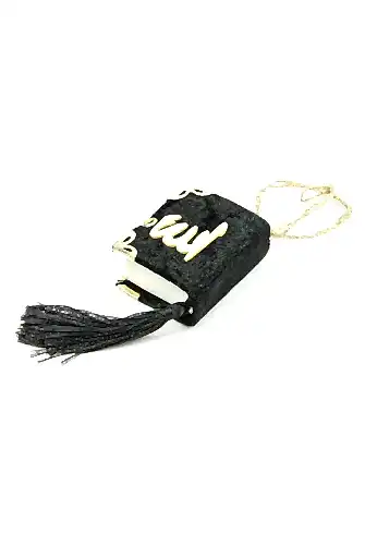 Kadife Kaplı Mini Kuranı Kerim - Sade Arapça - Siyah - Bilgisayar Hatlı - İhvan (1)
