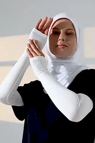 Kadın Avuç İçi Uzun Penye Tesettür Kolluk Krem - ihvanonline (1)