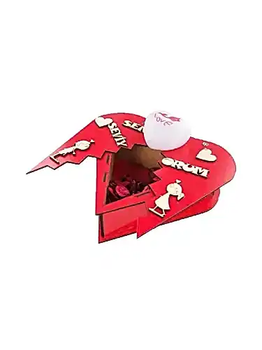 Kalpli Açılan Işıklı Seni Seviyorum Aşk Hediye Kutusu Sevgiliye - 1