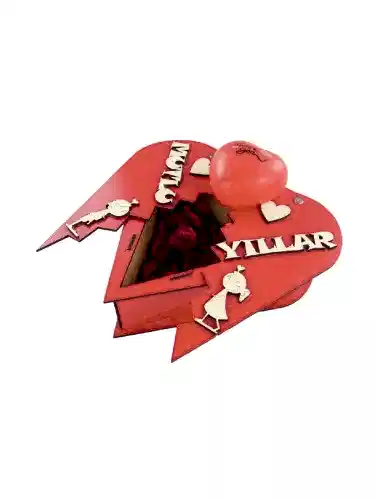 Kalpli Açılan Mutlu Yıllar Hediye Kutusu 