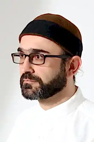 Erkek İki Renkli Keçe Yün Derviş Takke - Kahverengi Siyah 