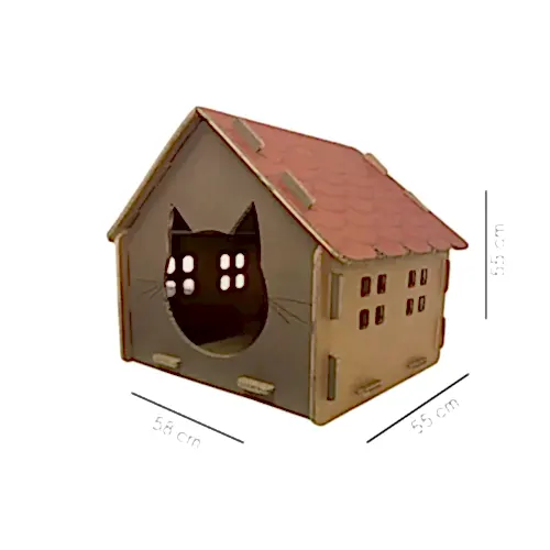 Geri Dönüştürülebilir Kedi Dostu Çatılı Kedi Evi - ihvanonline (1)