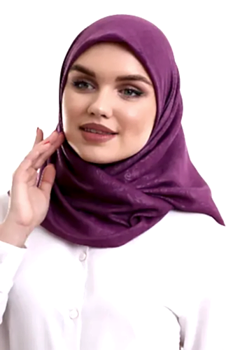 Kofra Desenli Baş Örtü - Lila - ihvanonline (1)