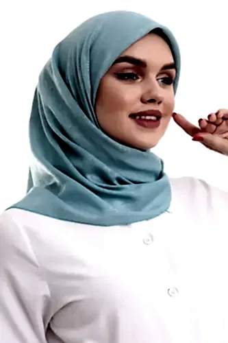 Kofra Desenli Baş Örtü - Turkuaz - ihvanonline (1)