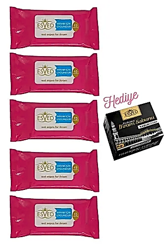 Kokusuz Islak Mendil 5 Adet İhram Sabunu Hediyeli - 1