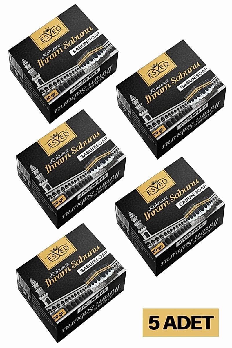 Kokusuz Sabun Kokusuz Ihram Sabunu Kokusuz Sabun Hac Ve Umre Için Kokusuz Sabun 5 Adet - Esved