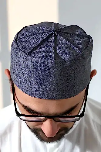 Kubbeli Kalıp Namaz Takkesi Gri 