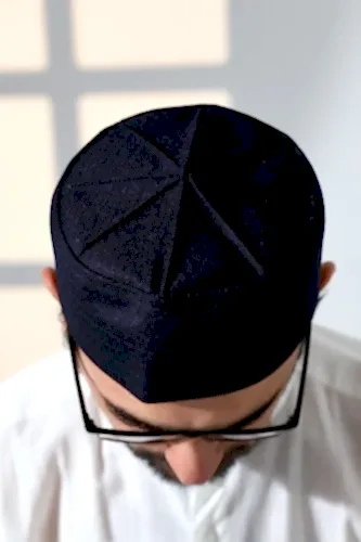 Kubbeli Kalıp Namaz Takkesi Lacivert 