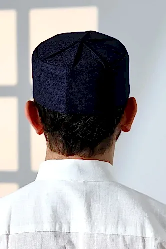 Kubbeli Kalıp Namaz Takkesi Lacivert - ihvanonline (1)