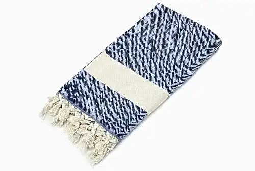 Lacivert Pamuk Bambu Peştemal - ihvanonline (1)