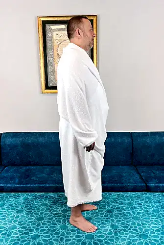 Lüks Bambu Hac Umre İçin Erkek İhram, Yumuşak, Dikişsiz, 1250gr. Kemer Hediyeli Kutulu Set - 3