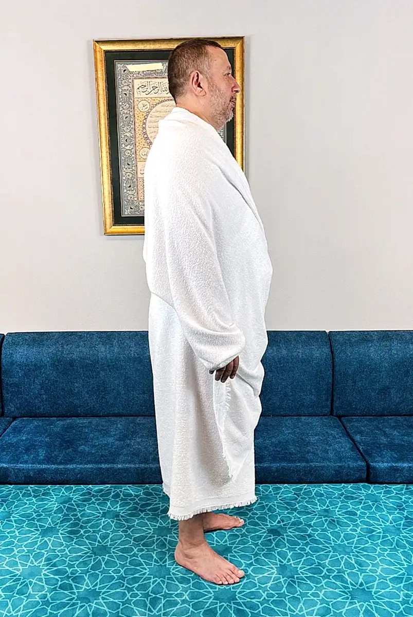 Lüks Bambu Hac Umre İçin Erkek İhram, Yumuşak, Dikişsiz, 1250gr. Kemer Hediyeli Kutulu Set - 3