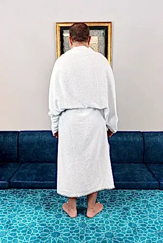 Lüks Bambu Hac Umre İçin Erkek İhram, Yumuşak, Dikişsiz, 1250gr. Kemer Hediyeli Kutulu Set - 4