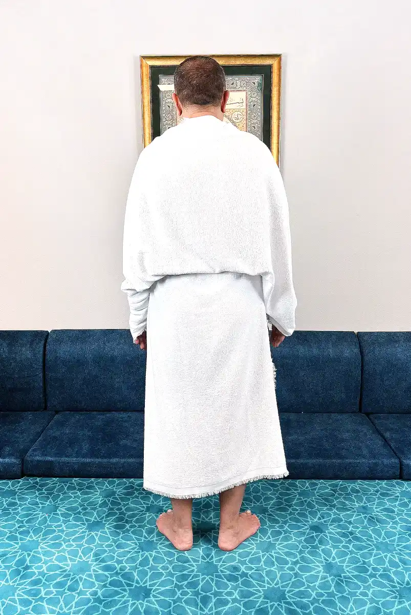 Lüks Bambu Hac Umre İçin Erkek İhram, Yumuşak, Dikişsiz, 1250gr. Kemer Hediyeli Kutulu Set - 4