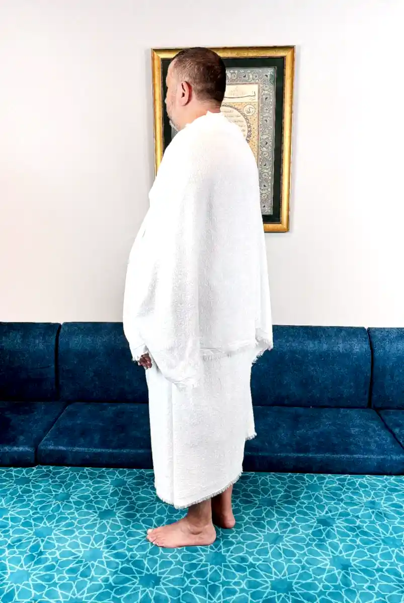 Lüks Bambu Hac Umre İçin Erkek İhram, Yumuşak, Dikişsiz, 1250gr. Kemer Hediyeli Kutulu Set - 5