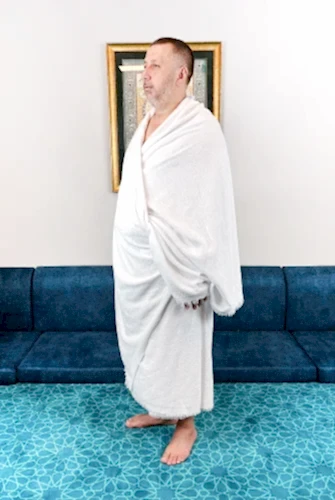 Lüks Bambu Hac Umre İçin Erkek İhram, Yumuşak, Dikişsiz, 1250gr. Kemer Hediyeli Kutulu Set - 6