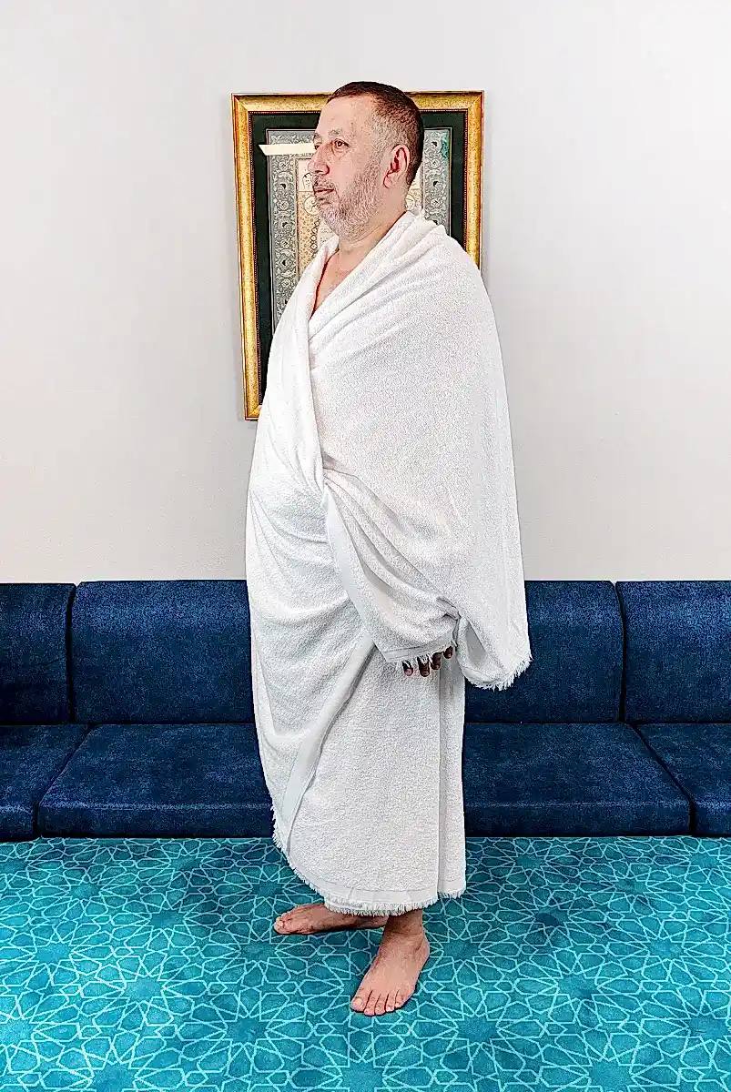 Lüks Bambu Hac Umre İçin Erkek İhram, Yumuşak, Dikişsiz, 1250gr. Kemer Hediyeli Kutulu Set - 6