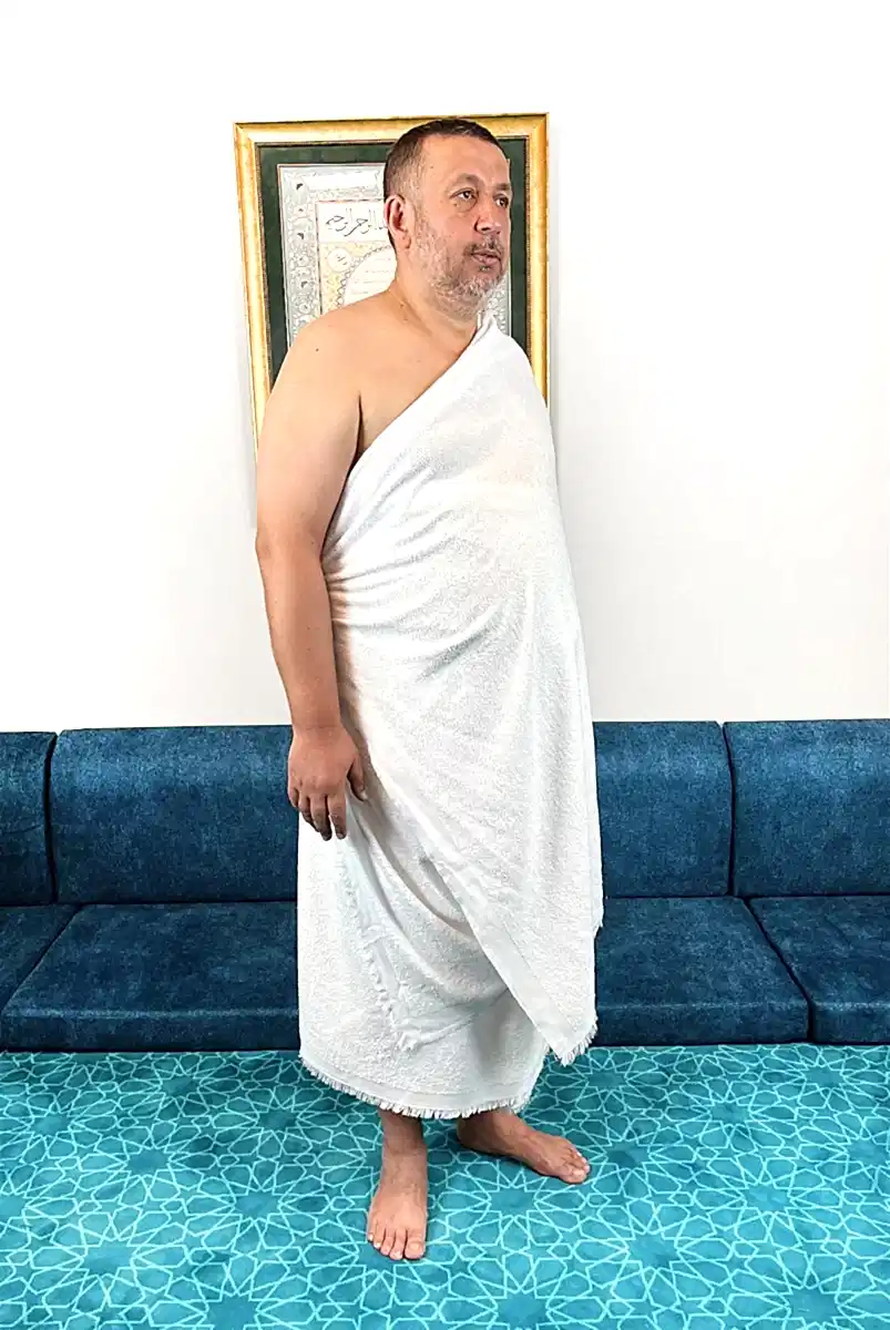 Lüks Bambu Hac Umre İçin Erkek İhram, Yumuşak, Dikişsiz, 1250gr. Kemer Hediyeli Kutulu Set - 8