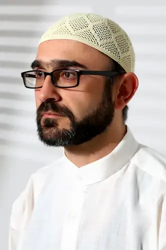 Makine Örgüsü Dantel Detaylı Namaz Takkesi Krem - ihvanonline (1)