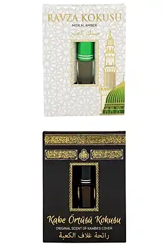 Medine Ravza Kokusu Ve Kabe Örtüsü Kokusu Alkolsüz Esans 3ml 