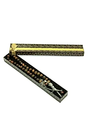 Metal Püsküllü Osmanlı Tuğrası Püsküllü Kaplan Gözü Doğaltaş Hediyelik Tesbih - 33lü - Küre Kesim - 1