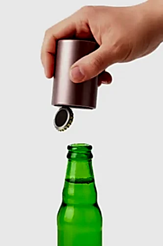 Mıknatıslı Bas Çek Otomatik Şişe Açacağı Rosegold 