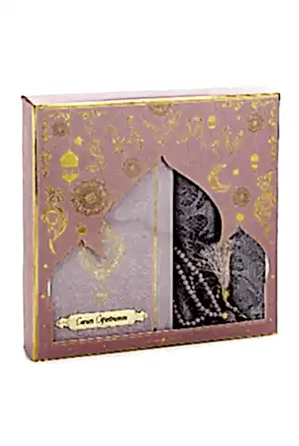 Öğretmenler Gününe Özel Kuranı Kerim Şal ve Seccade Seti Pembe - ihvanonline (1)