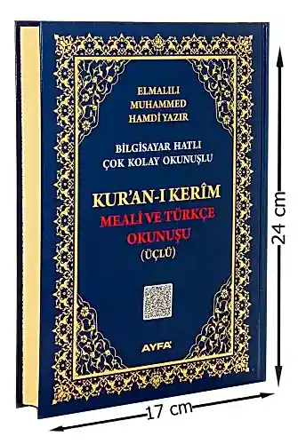 Orta Boy Kuranı Kerim Meali ve Türkçe Okunuşu - Üçlü - 1