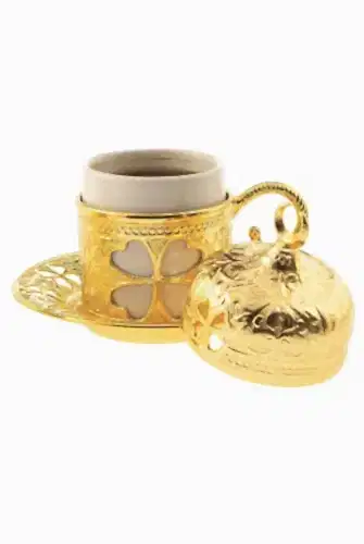 Oryant Yonca 2'li Kahve Seti Sarı Kutulu 125-S-K-18 - İhvan (1)