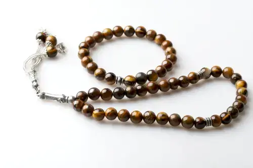 Özel Ahşap Kutulu Kaplangözü Taşı Tesbih ve Bileklik Seti - ihvanonline (1)