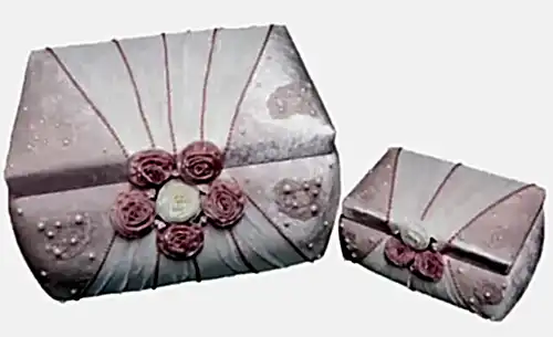 Özel Tasarım 2'li Kadife Çeyiz Sandık Seti - 07 