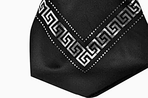 Pano Desenli Varaklı Siyah Örtü - İhvan (1)