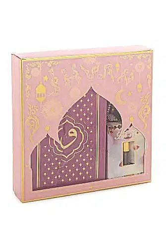 Pembe Vav Desenli Termo Deri Arapça Kuranı Kerim ve Seccade Seti - ihvanonline (1)