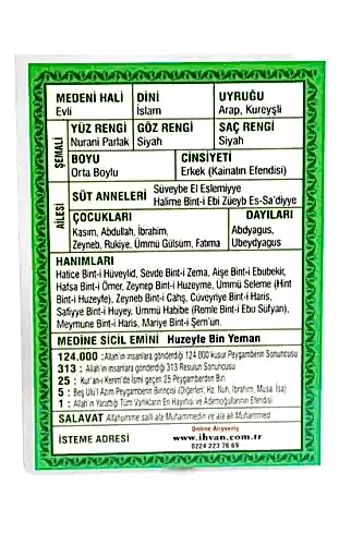 Peygamberimizin Kimliği - Pvc Kaplı-1131 - İhvan (1)
